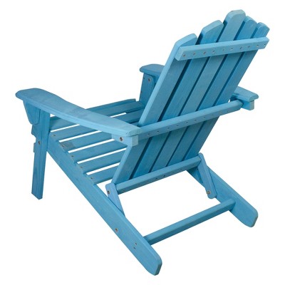  Northlight 36" Blue Classic Folding Wooden Adirondack Chair