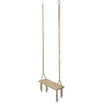  Northlight 21.75" Natural Rope Wooden Swing Chair