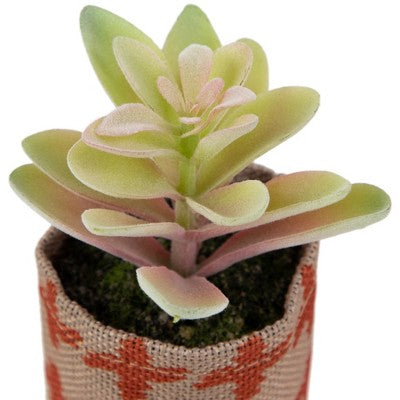  Northlight Artificial Pastel Succulent In Burlap Bag - 4.75"