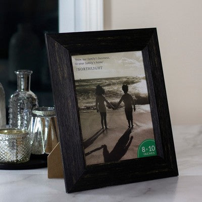  Northlight 13" Wide Black Rustic Picture Frame For 8" X 10" Photos