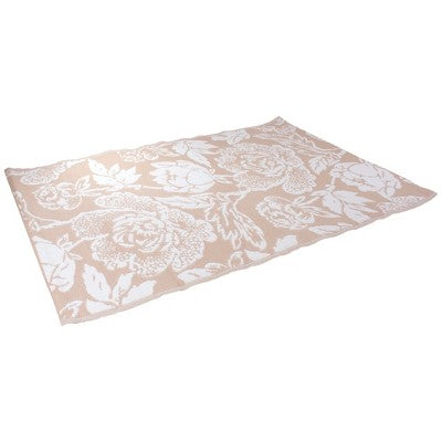  Northlight 4' X 6' Pink Beige And White Floral Rectangular Outdoor Area Rug