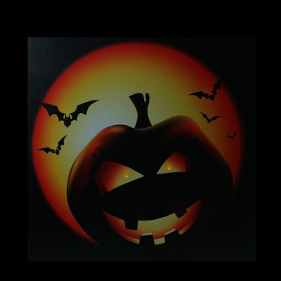  Northlight LED Lighted Bats And Jack-O-Lantern Halloween Canvas Wall Art 19.75" X 19.75"
