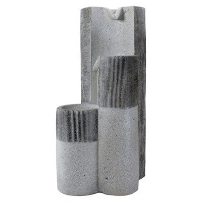  Northlight 24" Gray Speckled Modern Style 3-Tier Rainfall Outdoor Water Fountain