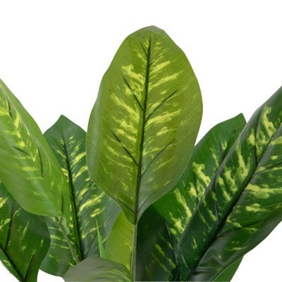  Northlight 59" Artificial Wide Leaf Green Dieffenbachia Potted Plant