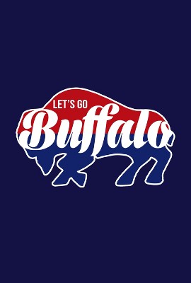  Northlight Blue And Red Let's Go Buffalo Outdoor Garden Flag 18" X 12.5"