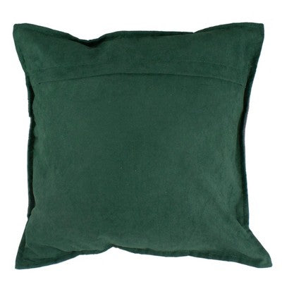  Northlight 18" Green And Brown Suede "Noel" Christmas Throw Pillow