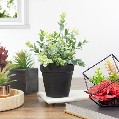  Northlight 10" Green Artificial Melia Azedarach Plant In Black Pot