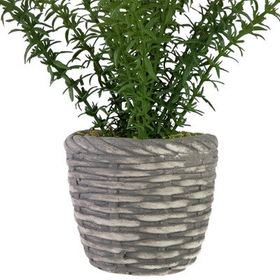  Northlight Real Touch™ Artificial Thyme Plant In Gray Ceramic Pot - 15"