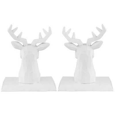  Northlight Set Of 2 White Reindeer Head Christmas Stocking Holders 5.75"