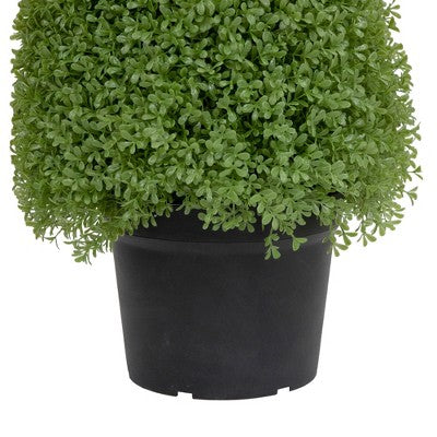  Northlight 3' Artificial Boxwood Cone Topiary Tree With Round Pot, Unlit