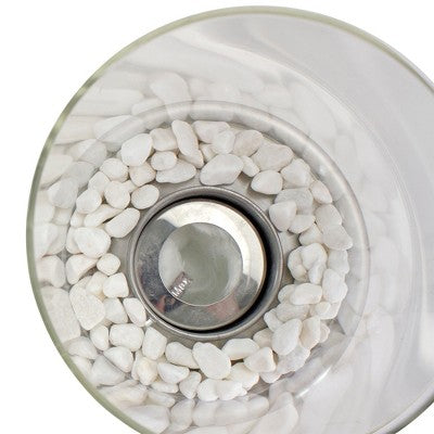  Northlight 10.5" Bio Ethanol Round Portable Tabletop Fireplace With Silver Base