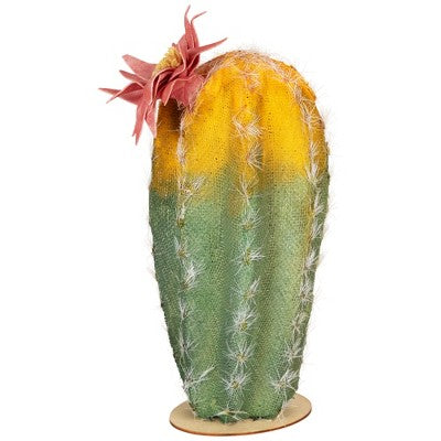  Northlight 8.5" Flowering Cactus Artificial Plant Table Top Decoration - Green/Yellow