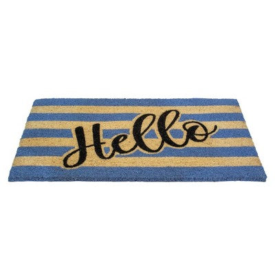  Northlight Natural Coir "Hello" Outdoor Rectangular Doormat 18" X 30"