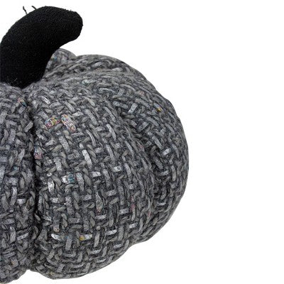  Northlight 7.5" Gray Knitted Fall Harvest Tabletop Pumpkin