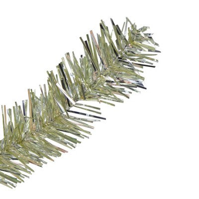  Northlight 9' Pre-Lit Artificial Christmas Tree Metallic Sheer Champagne Tinsel - Clear Lights