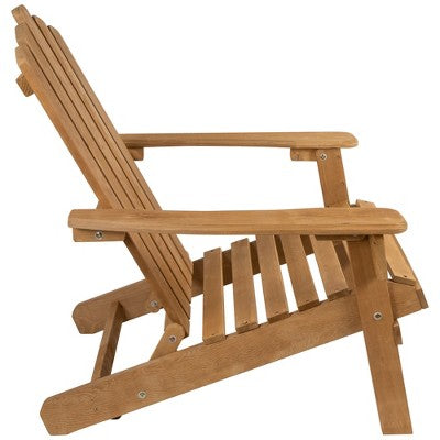  Northlight 36" Natural Stained Classic Folding Wood Adirondack Chair