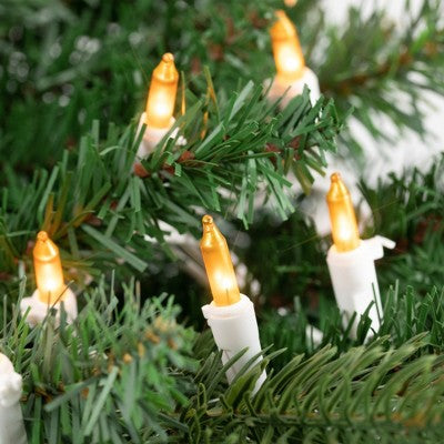  Northlight 50ct Opaque Gold Mini Christmas Light Set, 24.5ft White Wire