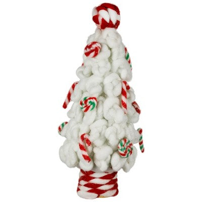  Northlight Plush Tree With Peppermint And Candy Canes Christmas Decoration - 16.5"