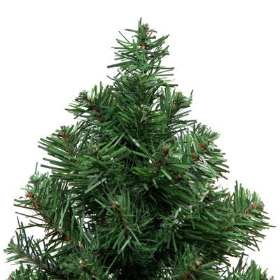  Northlight Mini Canadian Pine Artificial Christmas Tree With Faux Wood Base - 12" - Unlit