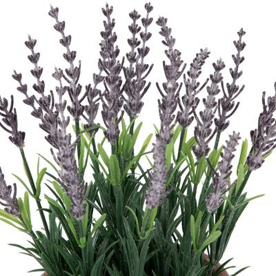  Northlight 10" Artificial Lavender And Leaves In Weathered Pot