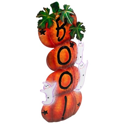  Northlight Stacked Pumpkins "Boo" Halloween Decoration - 33"
