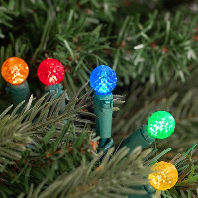  Northlight LED G12 Berry Christmas Lights - Multicolor - 16' Green Wire - 50 Ct
