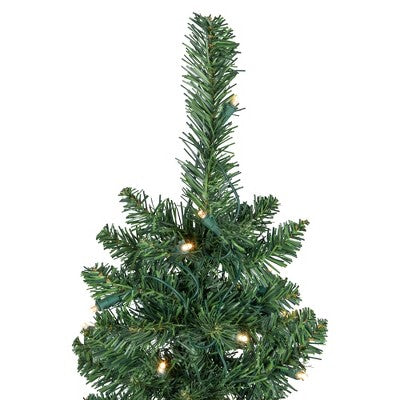  Northlight Pre-Lit Pencil Northern Balsam Fir Artificial Christmas Tree - 6' - Warm Clear LED Lights