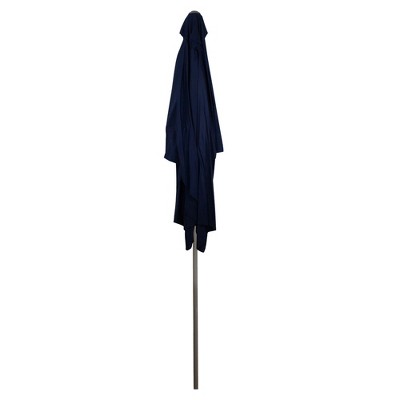  Northlight 10' X 6.5' Outdoor Patio Market Umbrella With Hand Crank - Blue
