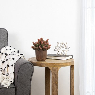  Northlight 8" Two-Tone Wild Flower Artificial Plant In A Textured Lined Pot