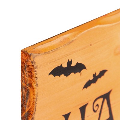  Northlight 24" Wooden 'Happy Halloween' Wall Sign With Bats