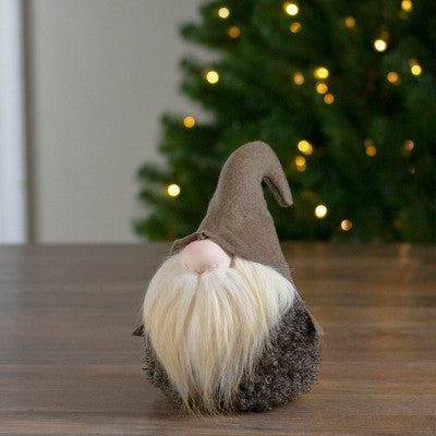  Northlight Bulbous Nose Santa Gnome Christmas Decoration - 8" - Brown