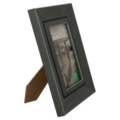  Northlight 9.25" Classical Rectangular 4" X 6" Photo Picture Frame - Gray And Black