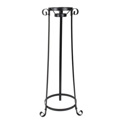  Northlight 23.75" Black Standing Tower Garden Gazing Ball Outdoor Patio Stand