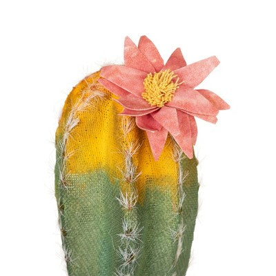  Northlight 8.5" Flowering Cactus Artificial Plant Table Top Decoration - Green/Yellow