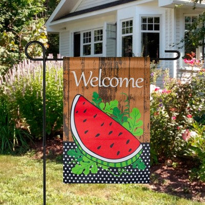  Northlight Welcome Watermelon Slice Spring Outdoor Garden Flag 12.5" X 18"