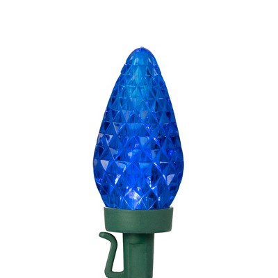  Northlight Patriotic LED C9 Faceted Christmas Lights - Red, White And Blue - 66' Green Wire - 100ct