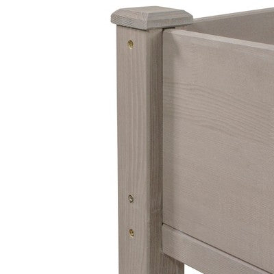  Northlight 4ft Brown Wood Raised Garden Bed Planter Box With Liner