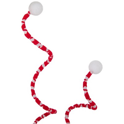  Northlight 24" Red And White Striped Candy Cane Curls Christmas Spray