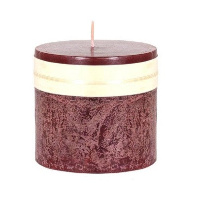  Northlight 3.25" Wine Red Traditional Cylindrical Outdoor Pillar Candle