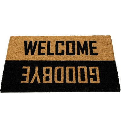  Northlight Natural Coir "Welcome Goodbye" Outdoor Doormat 18" X 30"