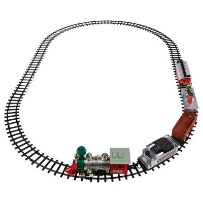  Northlight 35pc Silver And Red Battery Operated Lighted And Animated Classic Train Set With Sound
