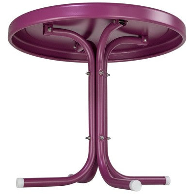  Northlight 22" Outdoor Retro Tulip Side Table, Purple