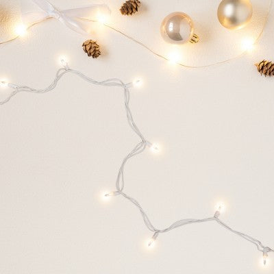  Northlight Mini Christmas Light Set - Clear - 20.25' White Wire - 100ct