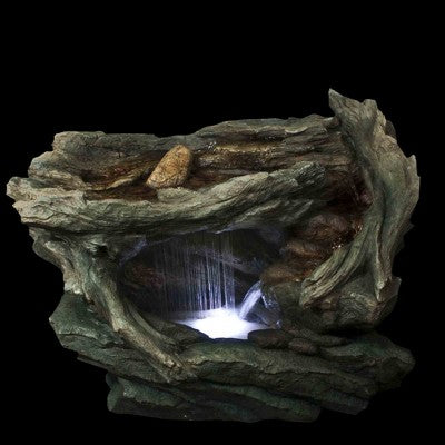  Northlight 31" LED Woodland Grotto With Stones Outdoor Garden Water Fountain