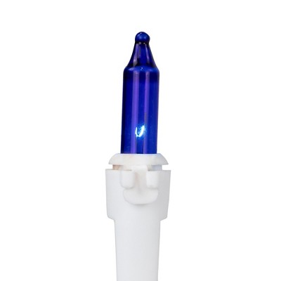  Northlight Mini Incandescent Christmas Lights - Blue And Clear - 7' White Wire - 35ct