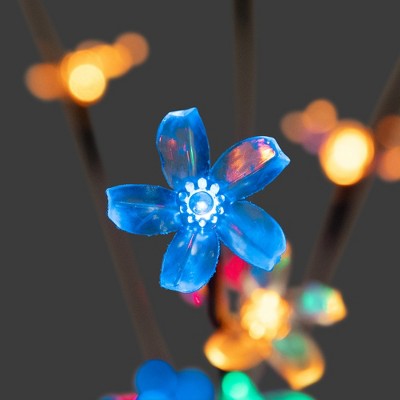  Northlight Set Of 3 Pre-Lit Cherry Blossom Artificial Tree Branches 2.5' - Multicolor LED Lights