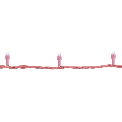  Northlight 100-Count Pure White LED Wide Angle Christmas Lights, 33ft Pink Wire