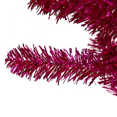  Northlight 6' Metallic Pink Tinsel Artificial Christmas Tree - Unlit
