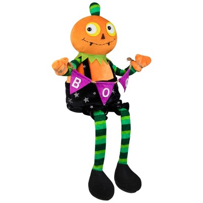  Northlight Jack O Lantern Halloween Decoration With Boo Banner- 14"