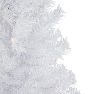  Northlight Pre-Lit Slim Woodbury White Pine Artificial Christmas Tree - 3' - Clear Lights